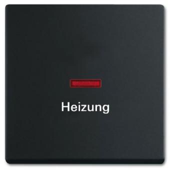 Busch-Jaeger Wippe mit Aufdruck Heizung (schwarz matt) 