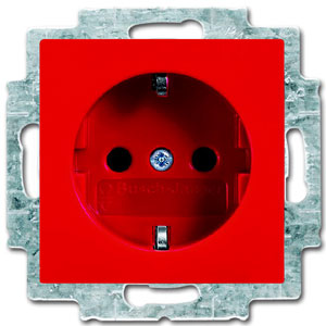 SCHUKO® Steckdosen-Einsatz (rot) 