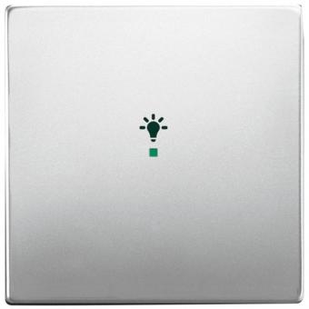 Wippe 1-fach, mit Symbol "Licht" für Busch-free@home® pur Edelstahl 