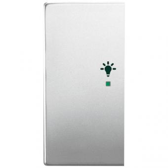 Wippe 2-fach links, mit Symbol "Licht" für Busch-free@home® pur Edelstahl 