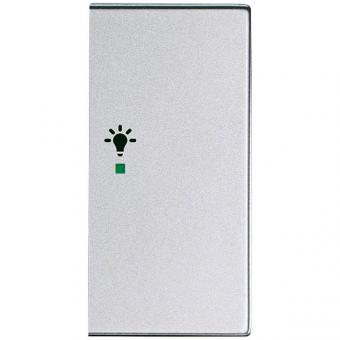 Wippe 2-fach rechts, mit Symbol "Licht" für Busch-free@home® future® linear (alusilber) 