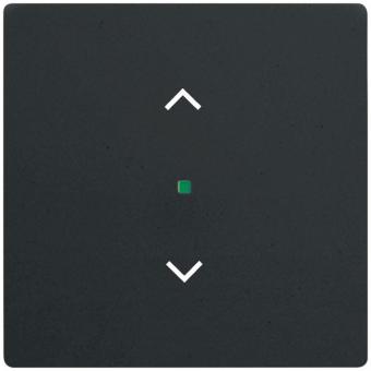 Wippe 1-fach, mit Symbol "Jalousie" für Busch-free@home® future® linear (schwarz matt) 
