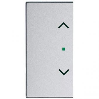 Wippe 2-fach links/rechts, mit Symbol "Jalousie" für Busch-free@home future® linear (alusilber) 