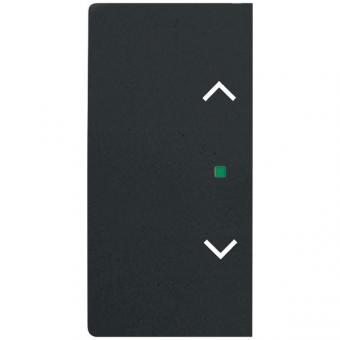 Wippe 2-fach links/rechts, mit Symbol "Jalousie" für Busch-free@home® future® linear (schwarz matt) 