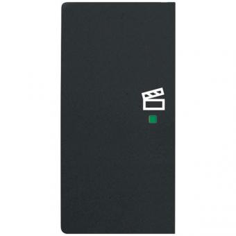 Wippe 2-fach links, mit Symbol "Szene" für Busch-free@home® future® linear (schwarz matt) 