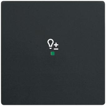 Wippe 1-fach, mit Symbol "Dimmer" für Busch-free@home® future® linear (schwarz matt) 
