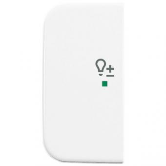 Wippe 2-fach links, mit Symbol "Dimmer" für Busch-free@home® Reflex SI (alpinweiß) 