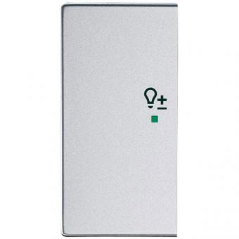 Wippe 2-fach links, mit Symbol "Dimmer" für Busch-free@home future® linear (alusilber) 