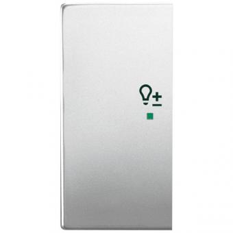 Wippe 2-fach links, mit Symbol "Dimmer" für Busch-free@home® pur Edelstahl 