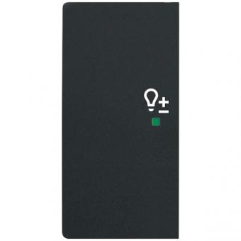Wippe 2-fach links, mit Symbol "Dimmer" für Busch-free@home® future® linear (schwarz matt) 