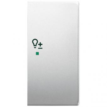 Wippe 2-fach rechts, Symbol "Dimmer", pur Edelstahl 