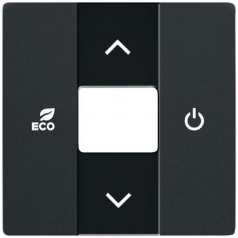 Zentralscheibe für Raumtemperaturregler für Busch-free@home® future® linear (schwarz matt) 
