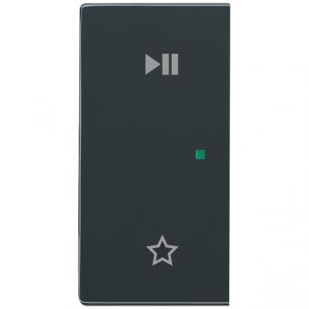 Wippe 2-fach links, mit Symbol "Play/Pause" für Busch-free@home future® linear (anthrazit) 