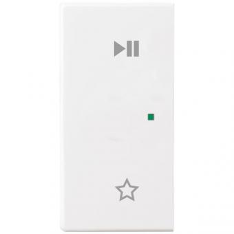 Wippe 2-fach links, mit Symbol "Play/Pause" für Busch-free@home future® linear (studioweiß) 