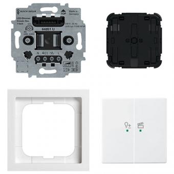 Busch-flexTronics LED-Dimmer-Einsatz flex, 1-fach Komplettset mit 2-fach Bedienelement, Wireless 