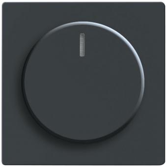 Busch-Jaeger Zentralscheibe mit Drehknopf für Busch-Dimmer (schwarz matt) 