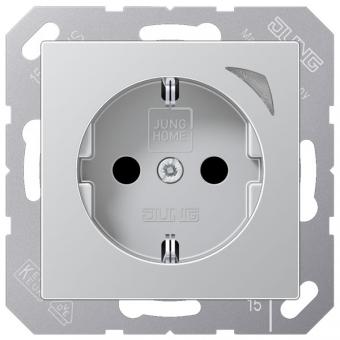 JUNG HOME SCHUKO® Steckdose, Safety+, aluminium 