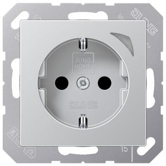 JUNG HOME SCHUKO® Steckdose Energy, Safety+, aluminium 