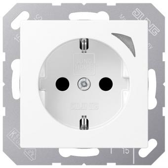 JUNG HOME SCHUKO® Steckdose, Safety+, schneeweiß matt 