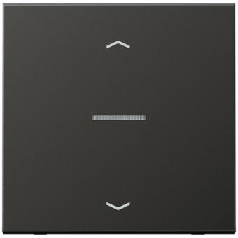 JUNG HOME Taster 1fach, mit Pfeilsymbolen, Aluminium lackiert, Serie LS, anthrazit 