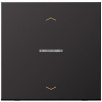 JUNG HOME Taster 1fach, mit Pfeilsymbolen, Aluminium lackiert, Serie LS, dark 