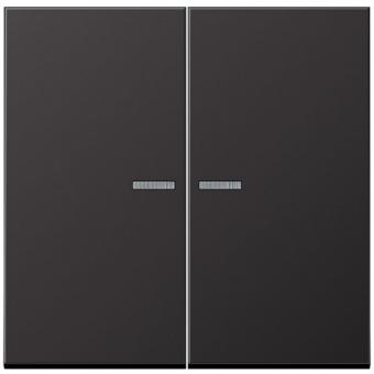 JUNG HOME Taster 2fach, Aluminium lackiert, Serie LS, dark 