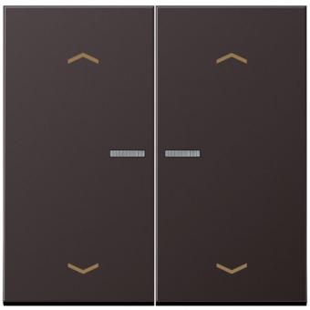 JUNG HOME Taster 2fach, mit Pfeilsymbolen, Aluminium lackiert, Serie LS, dark 