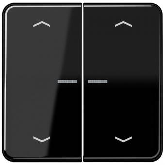 JUNG HOME Taster 2fach mit Pfeilsymbolen, schwarz 