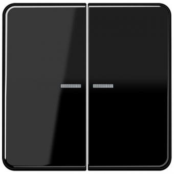 JUNG HOME Taster 2fach, schwarz 