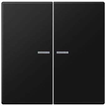 JUNG HOME Taster 2fach, Duroplast lackiert, Serie LS, graphitschwarz matt 