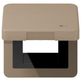 Jung Klappdeckel inkl. Zentralplatte, Symbol Charger, Serie CD (gold-bronze) 