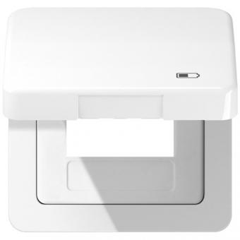 Jung Klappdeckel inkl. Zentralplatte, Symbol Charger, Serie CD (alpinweiß) 