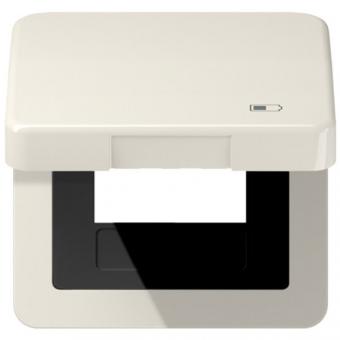 Jung Klappdeckel inkl. Zentralplatte, Symbol Charger, Serie CD (weiß) 