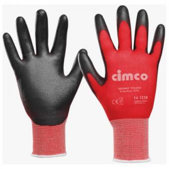 Cimco Arbeitsschutzhandschuhe Skinny Touch, schwarz/rot, Größe: 11/XXL 