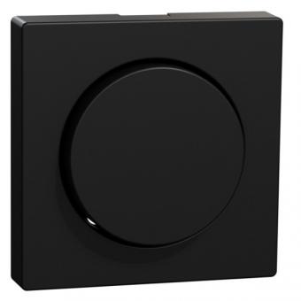Merten Zentralplatte mit Drehknopf, System M (schwarz matt) 