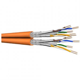 Draka TN-7000-2, Datenkabel Cat.7, S/FTP (1000 MHz), 2x4x2xAWG23, orange, 500m Trommel 