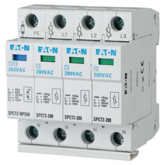 Eaton SPCT2-280-3+NPE - Überspannungsableiter steckbar, 3p+N, 280VAC, 20kA, Typ 2 