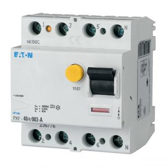 Eaton FI-Schutzschalter PXF-25/4/03-A, 25A, 0,3A, Typ A, 4polig 