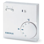 Eberle RTR-E 6202 - Raumtemperaturregler mit Schalter Ein/Aus und Kontrolllampe, 1 Öffner 