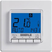 Eberle FIT 3R - UP-Uhrenthermostat, Displayfarbe blau 