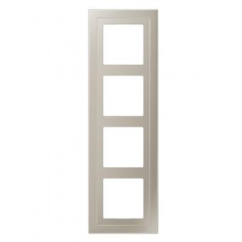 Rahmen LS-design - 4-fach (Edelstahl) 