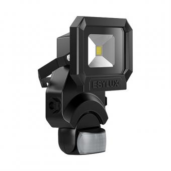 ESYLUX AFL SUN LED-Strahler mit Bewegungsmelder 10W 3000K, schwarz 