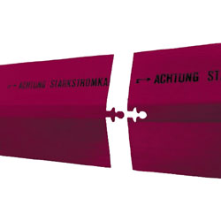 Fränkische FHA Kabelabdeck-Haube aus PVC, rot, Breite 122mm, Länge 1m 