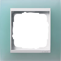 Abdeckrahmen Event für reinweiße Zentraleinsätze, 1-fach (Opak Mint) 