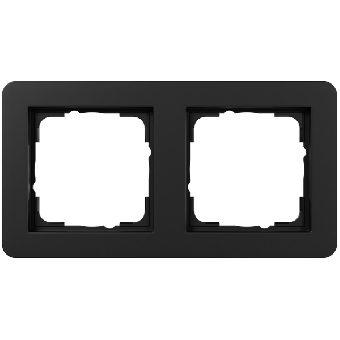 Gira Abdeckrahmen  2-fach - E1 (schwarz matt) 