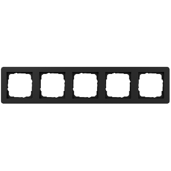 Gira Abdeckrahmen  5-fach - E1 (schwarz matt) 