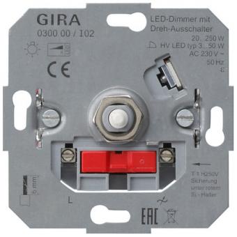 Gira LED-Dimmeinsatz mit Dreh-Ausschalter 20 - 250 W 