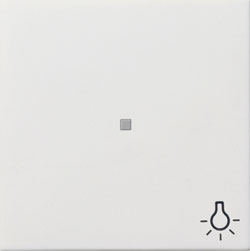 Gira Wippe mit Symbol Licht und Kontroll-Fenster (reinweiß, glänzend) 