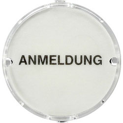 Gira Flache Abdeckhaube f. Lichtsign., steckb., System 55, E22, Flächenschalter, klar als Info-Feld 