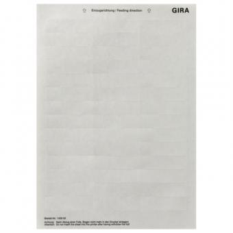 Gira Beschriftungsbögen 62,0 x 18,0 mm 